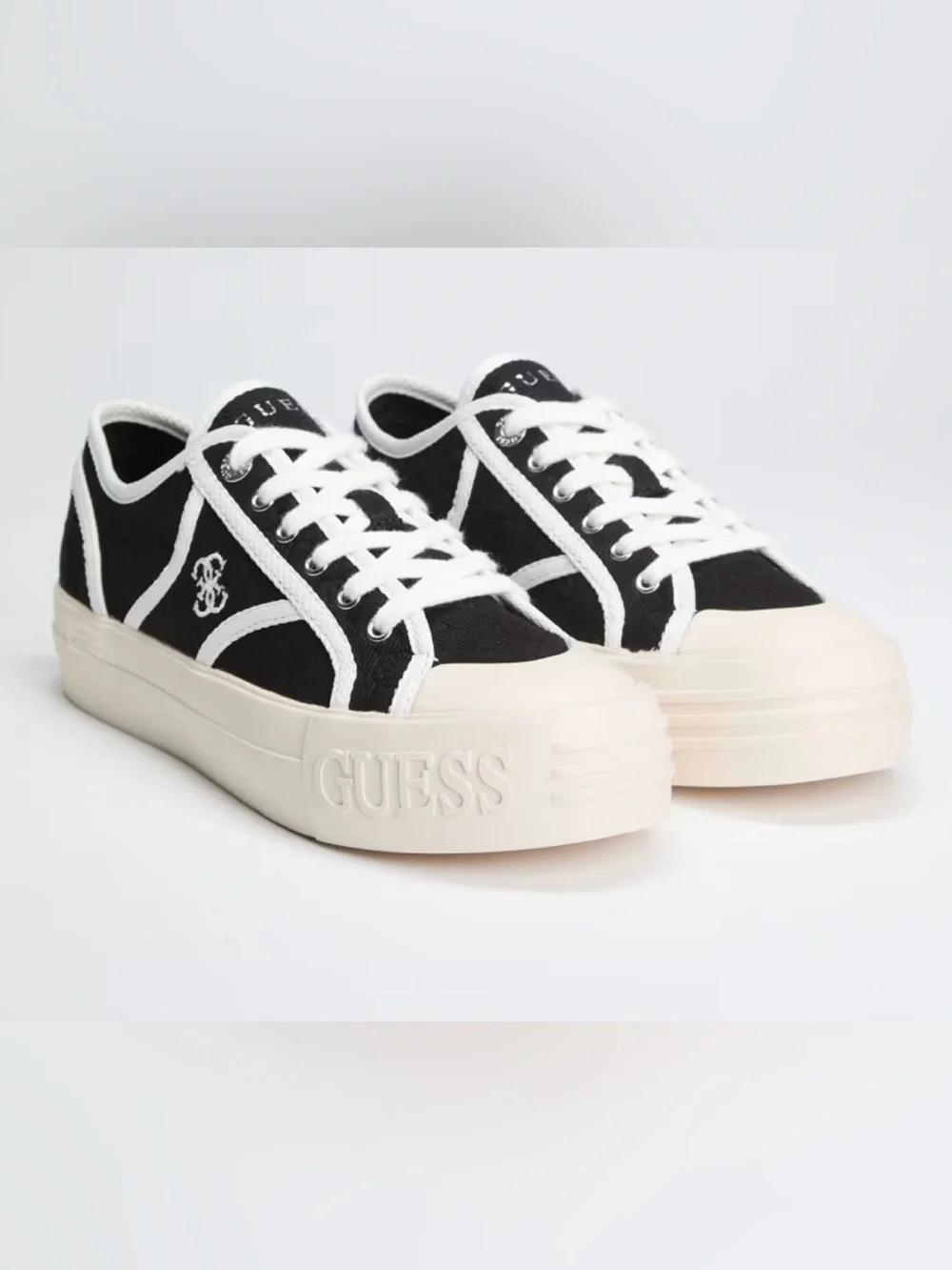 GUESS Women's Issah Branded Platform Lace-Up Sneakers NWOT